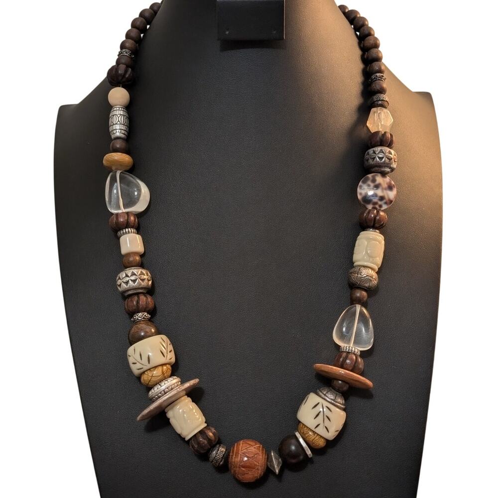 Coldwater Creek Tribal Chunky Mixed Bead Necklace